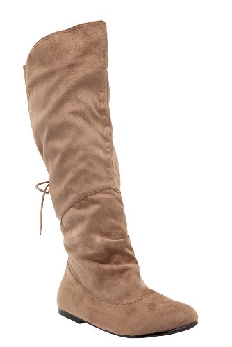 Torrid Plus Size Tan Azazel Suede Back Flat Boots (Wide Width)