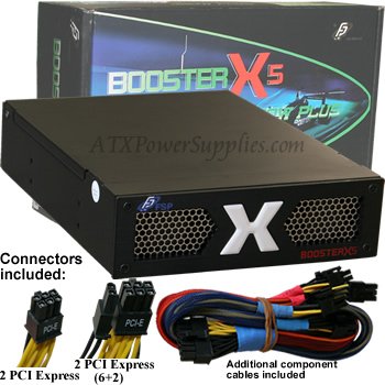 FSP Booster X5 450 WATT Power Supply SLI Certified, Crossfire upgrade with QUAD PCI-Express output and Active PFC