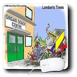 Londons Times Funny Music Cartoons - Organ Donations - Mouse Pads