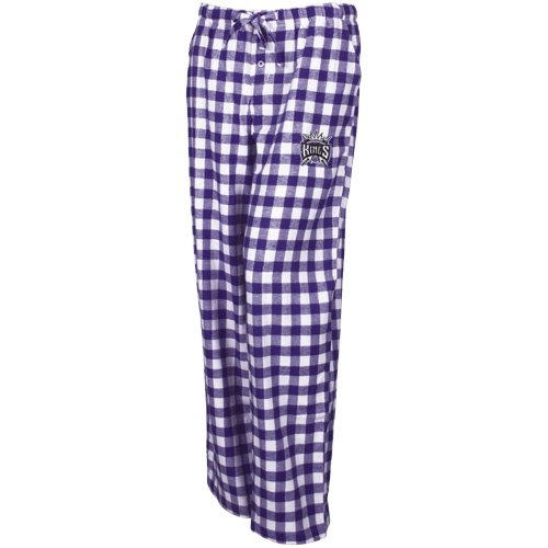 NCAA Sacramento Kings Ladies Purple-White Paramount Plaid Pajama Pants (Medium)