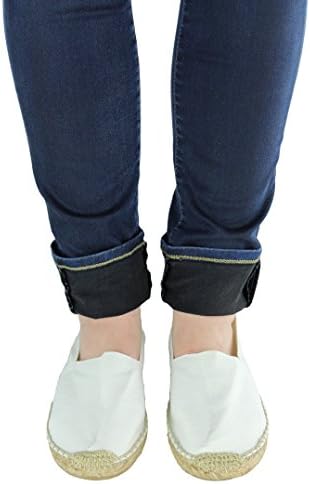 Cotheeka Natural Fiber Jute and Canvas Womens Espadrilles Flats (8 US Womens /EU39, White)