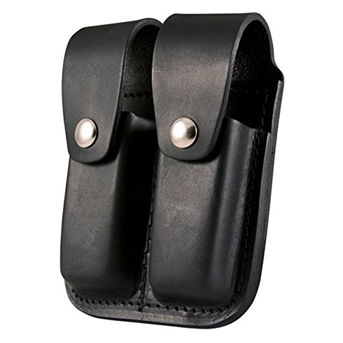 Fine Grain Leather Ammo Pouch Double Pouch for 9MM / 40 Caliber