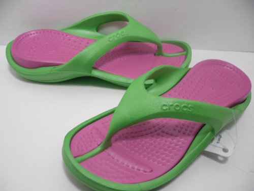 Crocs Athens Sandal (Toddler/Little Kid),Lime/Fuchsia,1 M US Little Kid/ 3 M US Women's