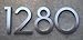 Modern House Number Aluminum Modern Font Number One