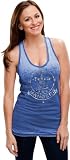 Texas Rangers Royal Blue Women's Burnout Washed Jersey Racer Back Tank Top