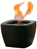 patio sets with fire pits-Real Flame Fire Pots, Black, Set of 4