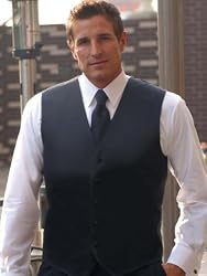 Tuxedo Vest Black Satin -
