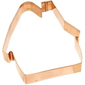 Old River Road Gingerbread House Shape Cookie Cutter, Copper