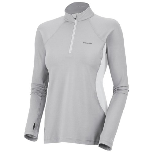 Columbia Women's Baselayer Long Sleeve 1/2 Zip, Cool Grey, Medium On Sale