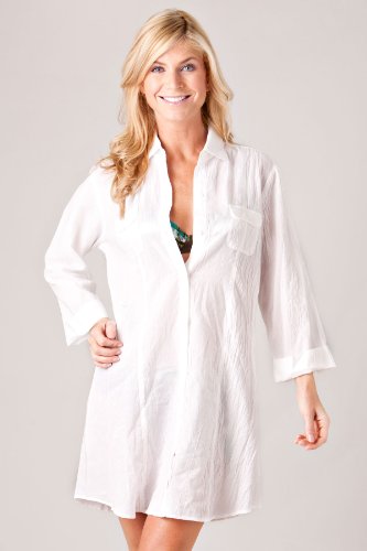 Tommy Bahama Crinkle Lawn Shirt Dress