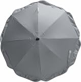 Playshoes 4010952277449 Sonnenschirm für Kinderwagen mit UV Schutz grau, 70 cm