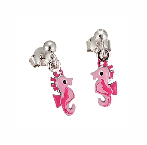 SCOUT Kinderschmuck, Ohrstecker 925 Sterling Silber, Seepferd handemailliert Preisvergleich