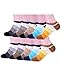 ADFOLF Men's 10 Pack Low Cut Colorful Athletic Running No Show Cotton Socks