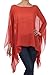 Modern Kiwi® Solid Lightweight Crepe Caftan Poncho Tunic Top