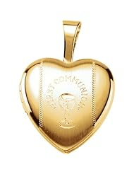 Sterling Silver First Communion Heart Locket