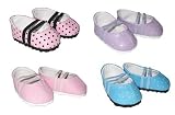 Lot of 4 Ballet Flats. Fits 18" Dolls Like American Girl Doll.