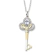 Sterling Silver March Birthstone Key Sentimental Expressions Necklace