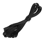 uxcell 編組ケーブルスリーブ　PET編組スリーブ　拡張可能　11mm　ブラック　ポリエステル