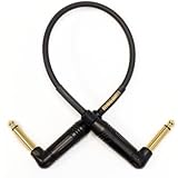 Mogami GOLD INSTRUMENT-0.5RR Pedal/Effects Cable, Gold 1/4" TS Right Angle Plugs, 6"