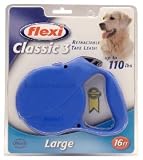 Pet Supplies : Flexi Classic 3 Retractable All Tape Leash For Dogs Up To 110lbs. (Black)