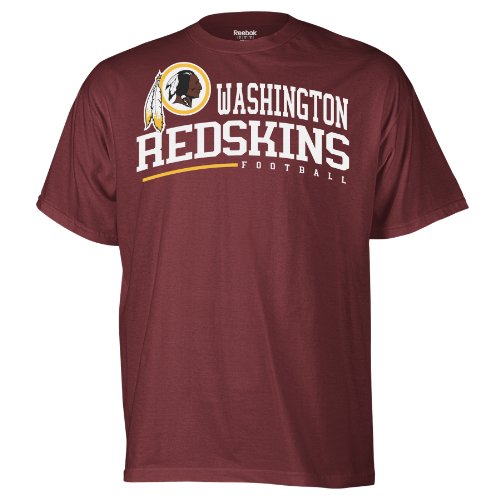 NFL Men's Washington Redskins Arched Horizon Tee Shirt (Deep Obsidian, Small)