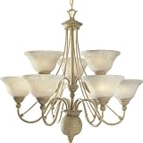 Progress Lighting P4121-42 9-Light Savannah Chandelier, Seabrook