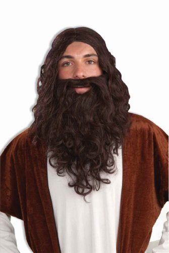 Forum Biblical Wig and Beard Set, Brown, One Size Forum Biblical Wig and Beard Set, Brown, One Size