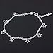 Seven Stars Silver Plated Thin Chain Anklet Bracelet Foot Jewelry Barefoot