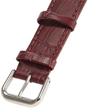 Women's 18mm Bamboo Grain Genuine leather Watch Band (Assorted Colors) , Purple