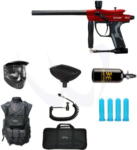 Spyder 2013 Fenix Electronic Paintball Gun Advance 48ci Combo - Hot Red
