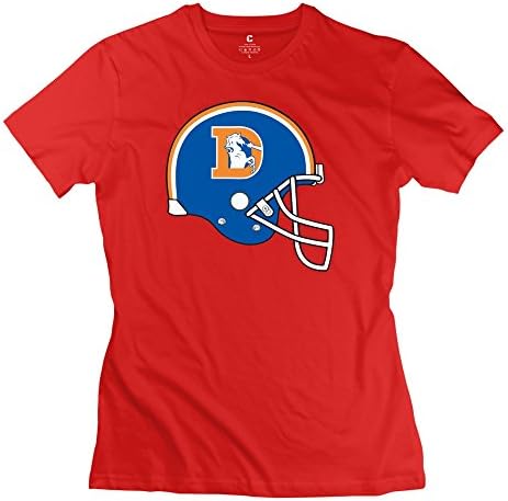 HEVANN Women's Denver Broncos NFL Helmet T-shirts X-Large Red