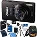 Canon PowerShot ELPH 320 HS 16.1 MP Wi-Fi Enabled CMOS Digital Camera with 5x Zoom 24mm Wide-Angle Lens with 1080p Full HD Video and 3.2-Inch Touch Panel LCD Super Bundle W/ 16 GB (SDHC) Mem. Card, Hi-Speed Reader,DigPro Case, Extra Battery And More BLK