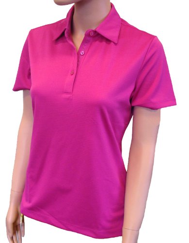 Greg Norman Women's Play Dry Golf Polo Shirt, Medium, Dark Pink