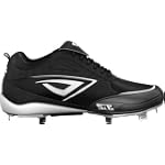 3N2 Women's Rally Metal PT Fastpitch Baseball Shoes,Black/White,10 M US