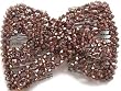 Hair Bling Metallic Brown Hugger Beaded Double Comb 76002