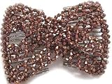 Hair Bling Metallic Brown Hugger Beaded Double Comb 76002