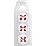 Mississippi State Bulldogs NCAA 3 Golf Ball Sleeve Pack