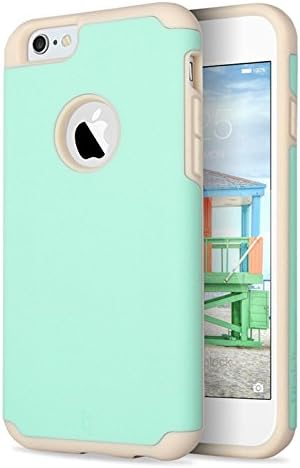 iPhone 6S Case,Lookly(TM) Premium Extra Slim Hybrid Shockproof Case,2-Piece Dual Layer[Bumper] [Slim] [TPU] [Corner Protection] [Anti-Scratch] Case Cover for iPhone 6 / iPhone 6S (4.7inch) (Gold/Teal)