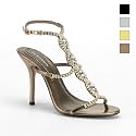 PLEASER ENC-39 Enchant Womens 4" Sexy New Prom Dance Shoes High Heels Rhinestone Sandals Silver