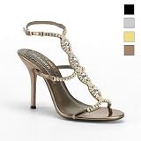 Pleaser Shoes Women's ENCHANT-39, 4'' T-Strap Sandal W/Rhinestones