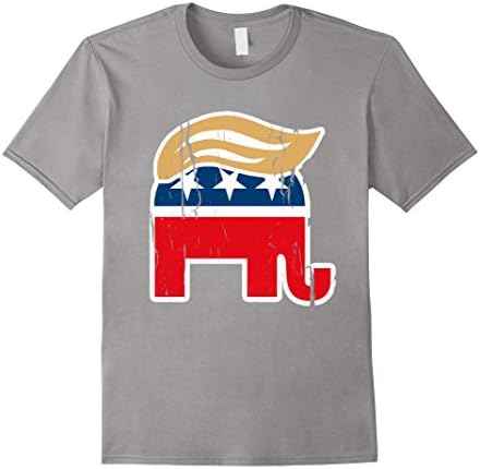 Men's ORIGINAL AUTHENTIC Donald Trump Elephant T-shirt Shirt XL Slate