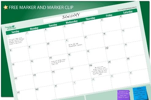 Stick-Note Personal Organizer 19 in x 24 in - Laminated and Erasable