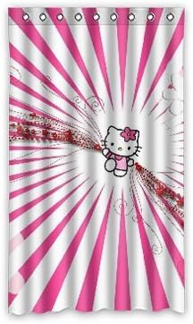 Hot Kitchen Custom Cartoon Hello Kitty Grommet Panel Curtain 50"x84" (one piece)