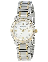 Bulova Womens 98R107 Diamond Accented Calendar Watch
