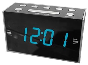Sylvania SCR1053 1.2-Inch Jumbo Digit Dual Alarm Clock Radio with Blue LED