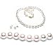 Cultured 18 Inches 1-Strand 7-8mm White Pearl Necklace & 7-7.5mm White Pearl Earrings with Silver Mount