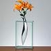 Giselle 12 Inch High Glass and Aluminum Vase