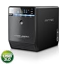 FANTEC QB-35US3R schwarz USB 3.0 eSATA RAID 0/1/3/5/10/BIG 4x8,89cm Externes SATA Gehaeuse traegerloser HDD Wechselrahmen Luefter