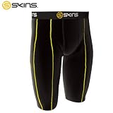 SKINS スキンズ SPORTハーフタイツ ブラック・イエロー S