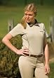 TuffRider Ladies Shortsleeve EcoGreen Bamboo Zip Tee